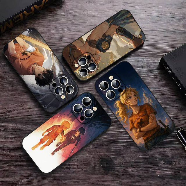 Handyhülle Anime Percy Jackson in Schwarz für iPhone 17, 16, 15, 14, 13, 11 Pro Max, Plus, X, XR, XS Max und Mini - Bild 1