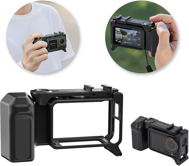DJI Street Grip Kit Käfig mit Seiten-Griff und Quick Release Halterung für Osmo Action 5 Pro, 4 und 3 in Schwarz - Bild 1