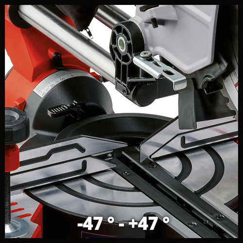 Einhell Zug-Kapp-Gehrungssäge TE-SM 10 L Dual in Schwarz-Rot mit 1800 W und 4800 U/min - Bild 2