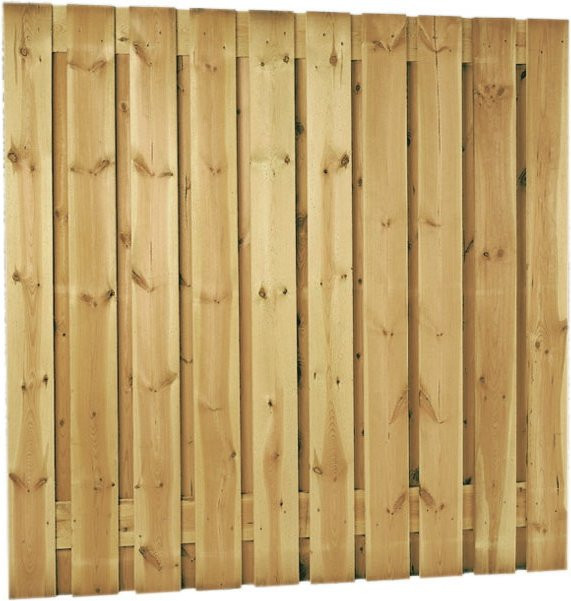 Holzzaun Sichtschutzzaun mit 19 Dielen, B/H: 180 x 180 cm - Bild 1