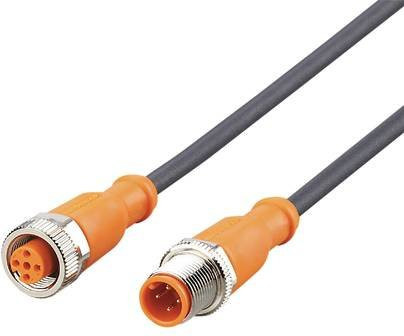 ifm electronic EVC113 Verbindungsleitung mit Stecker und Buchse, gerade, orange, Länge: 0,8 m, 4 bis 5 Polzahl - Bild 1