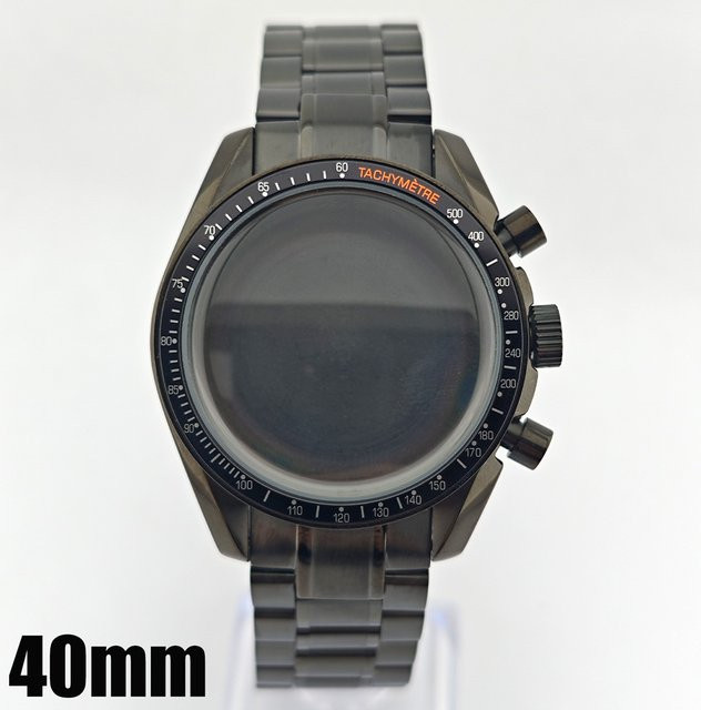 OUMASHI Uhrengehäuse Edelstahl, 40 mm, Schwarz - Bild 1