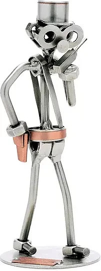 Schraubenmännchen Flic - französische Polizei von Hinz & Kunst aus Metall in Silber - Bild 1