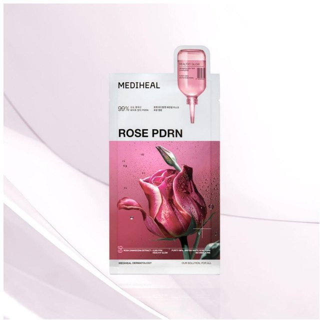 MEDIHEAL Essential Mask Rose PDRN Tuchmaske, 240 ml, Unisex - Bild 1