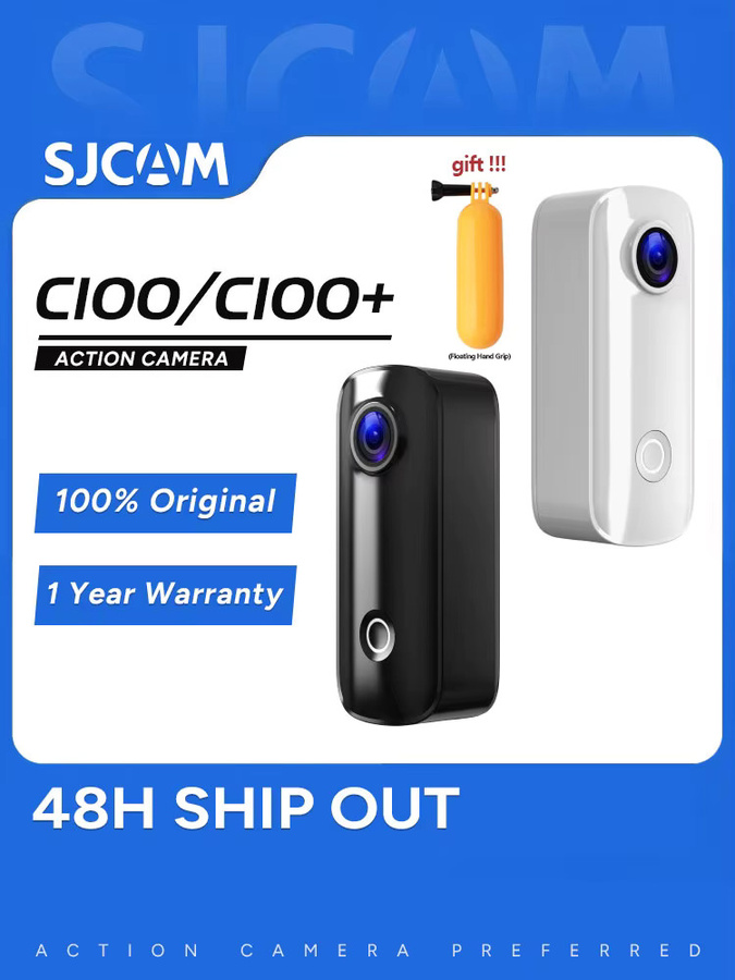 SJCAM C100 Plus Mini 4K Action Kamera mit WiFi und EIS, tragbare Sport DV Cam mit 30m wasserdichter Shell - Bild 1