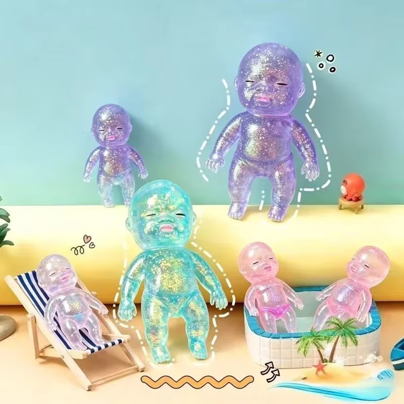 Anti-Stress-Quetschspielzeug Babyform, dehnbares Spielzeug mit langsamer Rückfederung - Bild 1