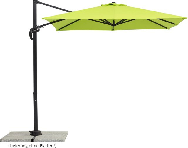 Schneider Schirme Ampelschirm Rhodos Junior Apfelgrün mit Dreh- und Neigungsfunktion, B/T: 230 x 230 cm - Bild 1