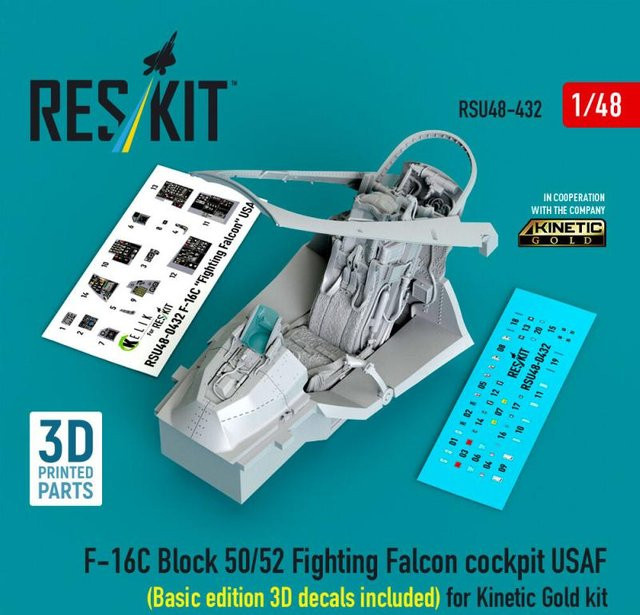 ResKit Models F-16C Block 50/52 Fighting Falcon Cockpit USAF, Modellbau, 1:48 - Bild 1