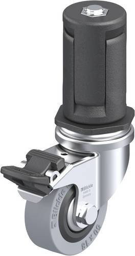 Blickle Lenkrolle LRA-VPA 50G-FI-FA-ER05 mit Feststeller in Schwarz-Grau, Rad-Durchmesser: 50 mm, Tragfähigkeit: 40 kg - Bild 1