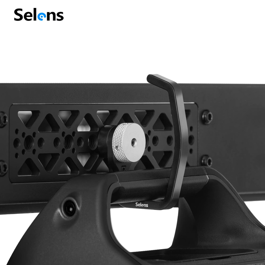 Selens 1/4''-20 Schraubhaken mit 45 Grad Winkel in Schwarz für Notebook-Arme, Wagen-Arbeitsstationen und Klemmplatten - Bild 6