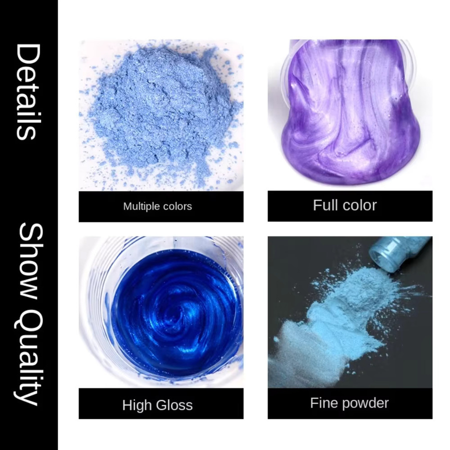 7-Farben-Kerzenherstellungsset mit Sojawachs und perlmuttartigem Glimmerpulver in Multicolor und Gelb für Kerzen und Epoxidharz-Kunstprojekte - Bild 3