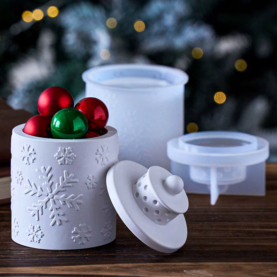 UDOCOOL Silikonform Set für zylindrische Kerzen und DIY-Gussarbeiten in Weiß - Bild 3