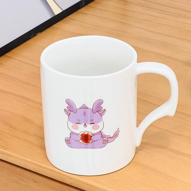 Keramiktasse mit Bären-Design von Yiran Furniture, beige, 360 ml - Bild 1