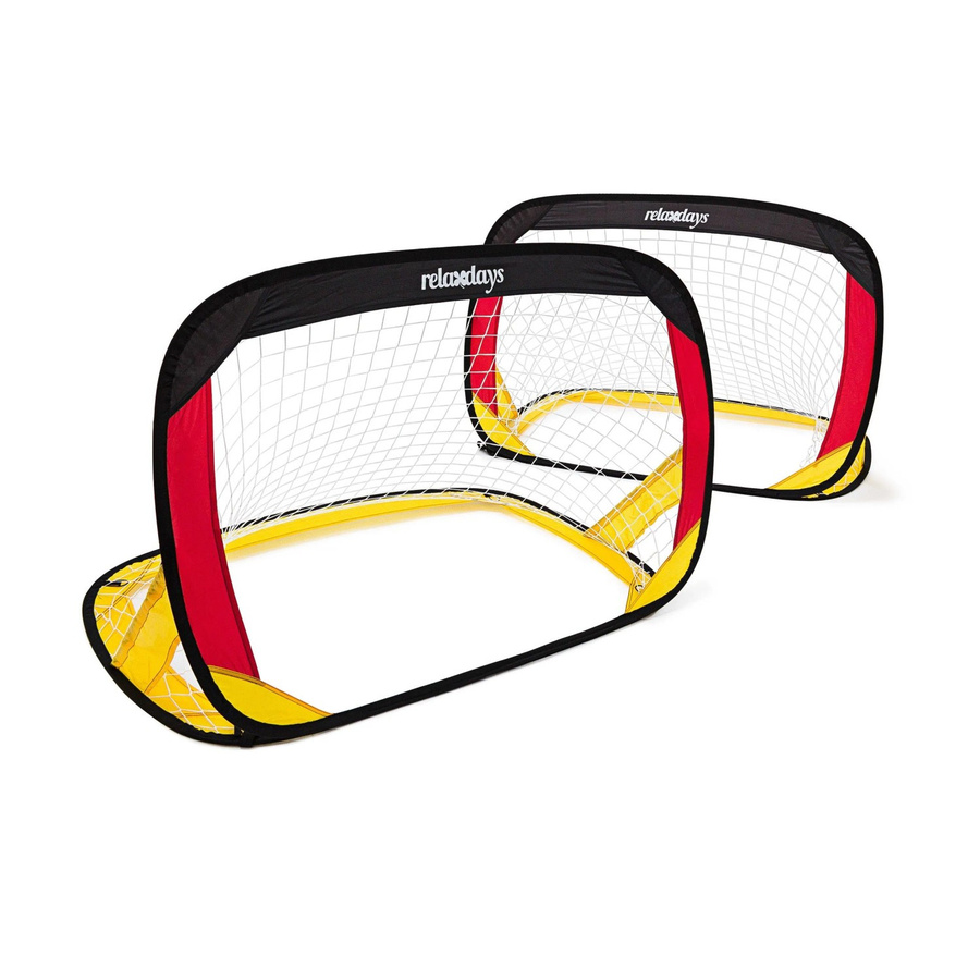 Relaxdays Pop Up Tor 2er Set aus Polyester und verstärktem Kunststoff in Schwarz Rot Gold, B/T/H: 80 x 119 x 83 cm - Bild 2