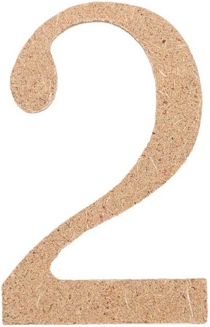 Rico Design Zahl 2 MDF Braun - Bild 1