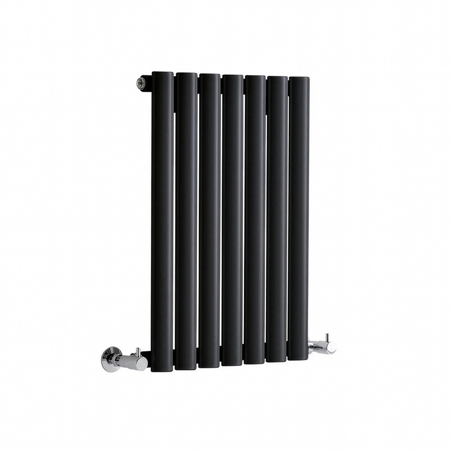 Sterling Quinn Design-Heizkörper einlagig horizontal von Hudson Reed in Schwarz, B: 59,5 cm, H: 41,3 cm, T: 3,2 cm - Bild 1