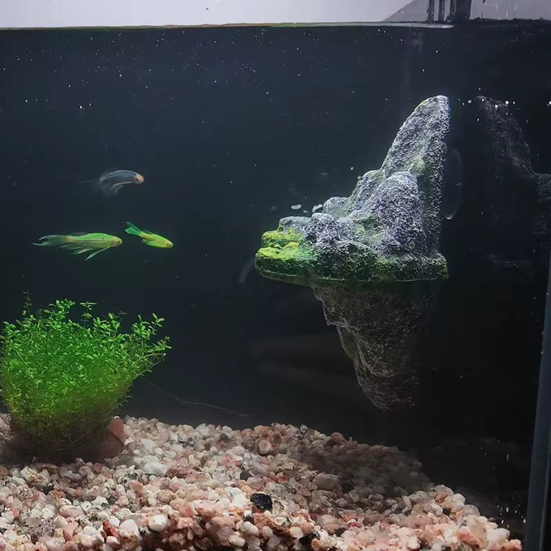 Otmagelu Aquarium Dekostein Bimsstein in Grau für die ökologische Aquariengestaltung - Bild 2