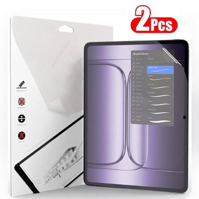 2er-Pack Matte Display Schutzfolie mit Papier-Haptik für Apple iPad Pro 13 12,9 11, iPad Air 5 4, iPad Mini 6 und iPad 10. Generation, Transparent - Bild 1