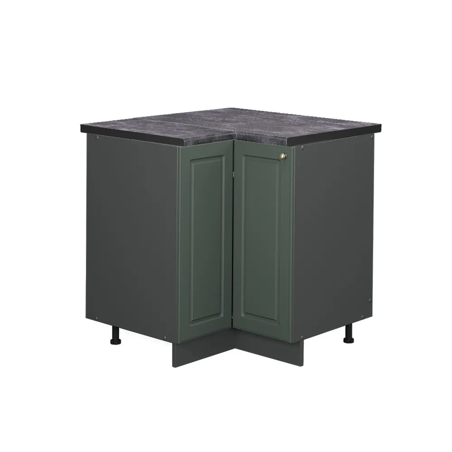 Vicco Eckunterschrank Fame-Line Küchenunterschrank im Landhausstil, Farbe Grün-Gold und Anthrazit, B/T/H: 80,5 x 60,0 x 82,0 cm - Bild 2