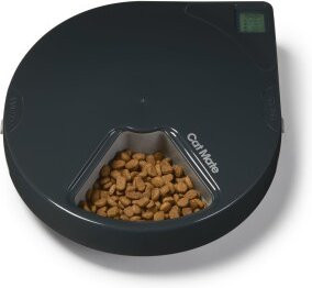 Cat Mate Futterautomat C500 mit digitalem Timer für fünf Mahlzeiten in Grau aus Kunststoff - Bild 1