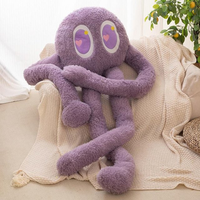 Yiran Health & Beauty Oktopus Plüschkissen, Stofftier, 100cm, Lila - Bild 1