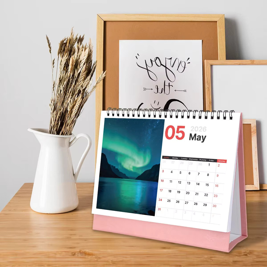 Tischkalender 2026 mit Naturlandschaften, monatlich, mehrfarbig - Bild 5