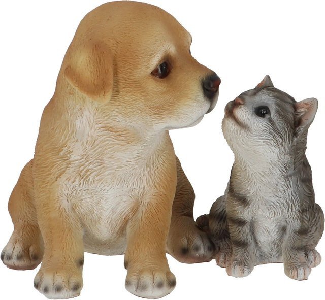 Sunny Garden Deko-Figur Sitzende Hunde- und Katzenbabys aus Polystone, Höhe: 16 cm - Bild 1