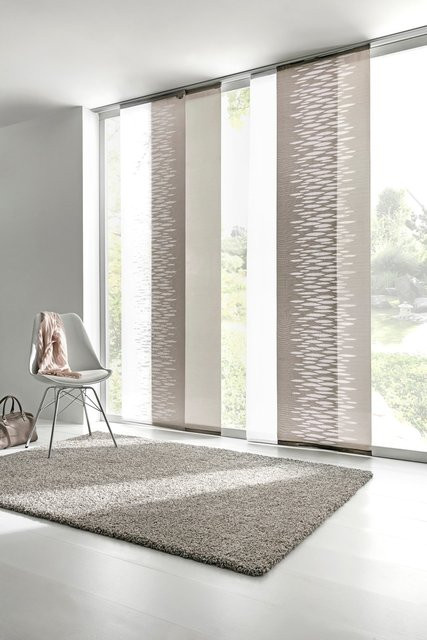 Schiebevorhang Heine Home mit Scherli-Motiv in Weiß aus 100% Polyester mit Klettverschluss, Breite: 145 cm, Höhe: 145 cm - Bild 1