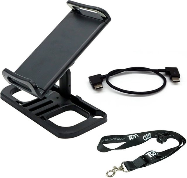 Faltbare Halterung für DJI Fernbedienung, Telefon und Tablet in Schwarz, kompatibel mit Mavic 3, Mini 4 Pro, Air 2S, Mavic 2, Mini 2 SE, Mini 3 Pro und Fimi X8 Mini - Bild 1