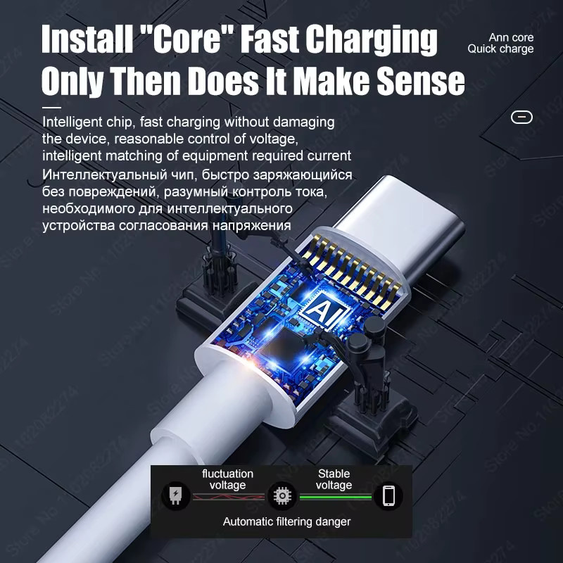 100 W USB-C Schnellladekabel in Weiß für Samsung S24 S23 Ultra, Xiaomi, OnePlus und iPhone 15 16 - Bild 2