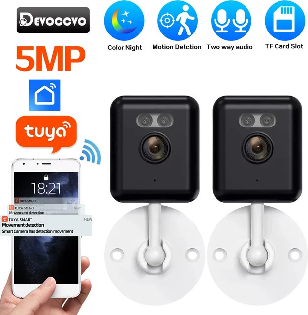 NINIVISION 5MP Indoor Mini-Videoüberwachungskamera WLAN Drahtlose Sicherheits-CCTV-Kamera mit Bewegungserkennung und Tuya Smart App Unterstützung als Babymonitor - Bild 1