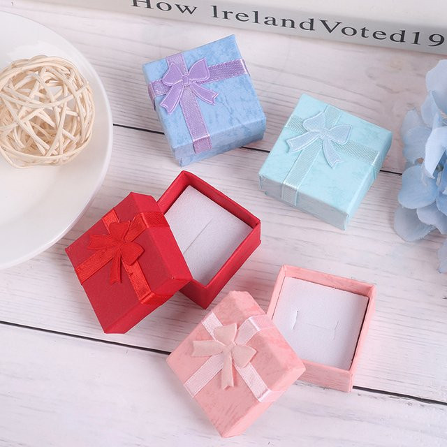 Set aus 10 Schmuckschachteln aus Papier für Halsketten, Ohrringe und Ringe in Blau - Bild 1