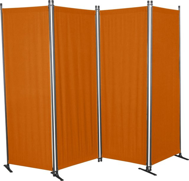 Angerer Paravent Swingtex 4-teilig aus Polyacryl und Stahl in Terracotta Orange - Bild 1
