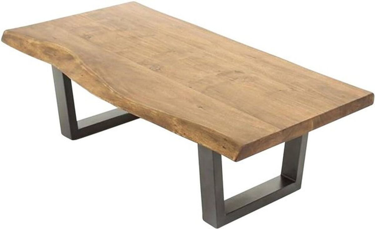byLIVING Couchtisch JUDY aus Akazienholz mit Baumkante, Farbe: Braun/Schwarz, B/T/H: 120 x 60 x 45 cm - Bild 2