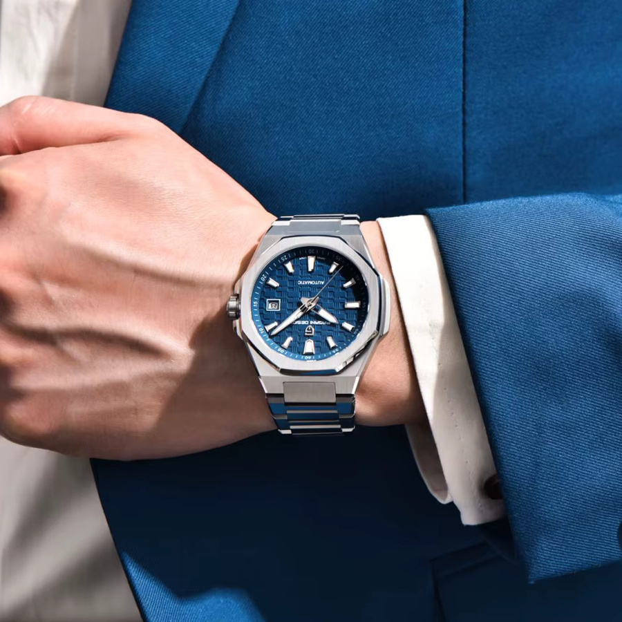 PAGANI DESIGN Automatik-Armbanduhr, Edelstahl, Blau, 40 mm, Herren - Bild 2