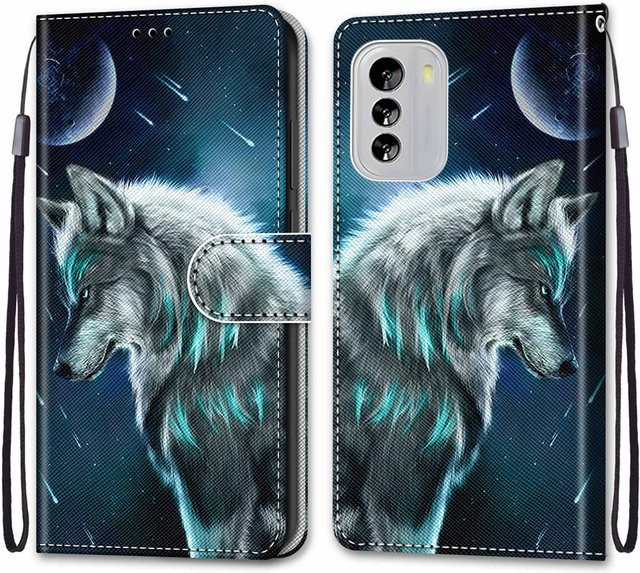 Bemalte Lederhülle im Brieftaschen-Stil für Nokia G42, G310 5G, C32, C12, G60, G21, G11 und C01 Plus in Multicolour - Bild 1