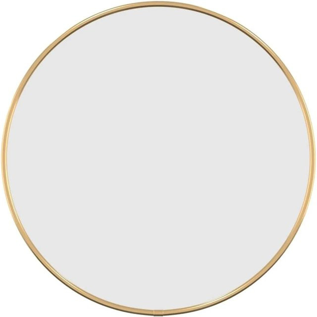 Runder Wandspiegel vidaXL in Gold mit minimalistischer Ästhetik, Durchmesser: 40 cm - Bild 1