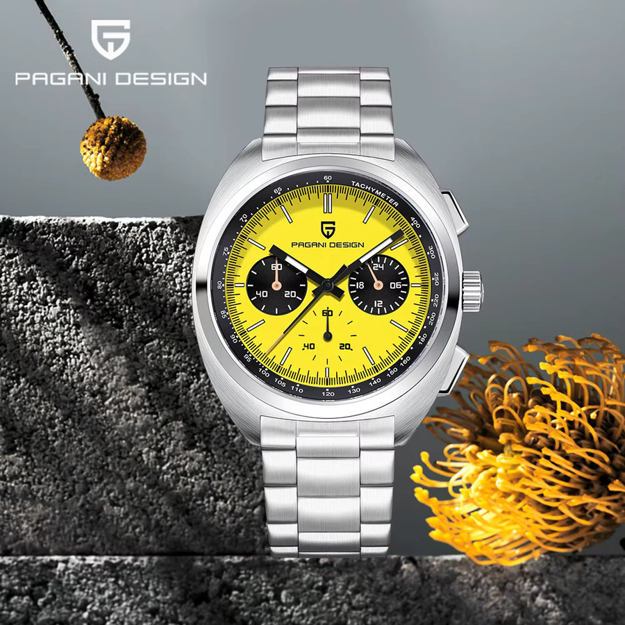 Pagani Design Chronograph, Quarz, Edelstahl, Gelb, Herren - Bild 4