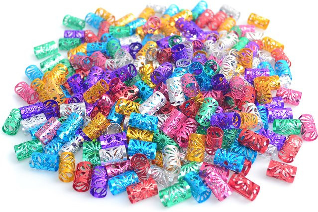 OLD STREET Dreadlocks-Zubehör-Set für Mädchen, Gold, Silber, 50-teilig - Bild 1