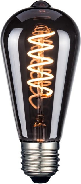 LUXULA LED Filament Leuchtmittel E27 Spiral Vintage, Warmweiß, Schwarz Transparent - Bild 1