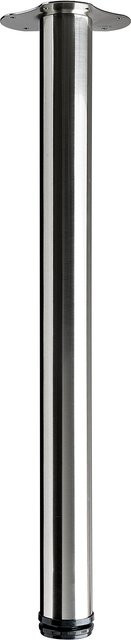 Hettich Tischbein in Edelstahl-Optik Silber mit Montageplatte, Durchmesser: 6 cm, Höhe: 70 cm - Bild 1