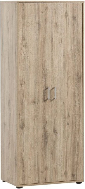 PROREGAL Aktenschrank Fox mit 2 Flügeltüren in Eiche, Höhe: 164 cm, Breite: 65 cm, Tiefe: 41 cm - Bild 1