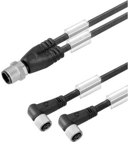 Weidmüller Sensor-Aktor-Anschlussleitung M8 Stecker, 3-polig, schwarz, Länge: 2,50 m - Bild 1