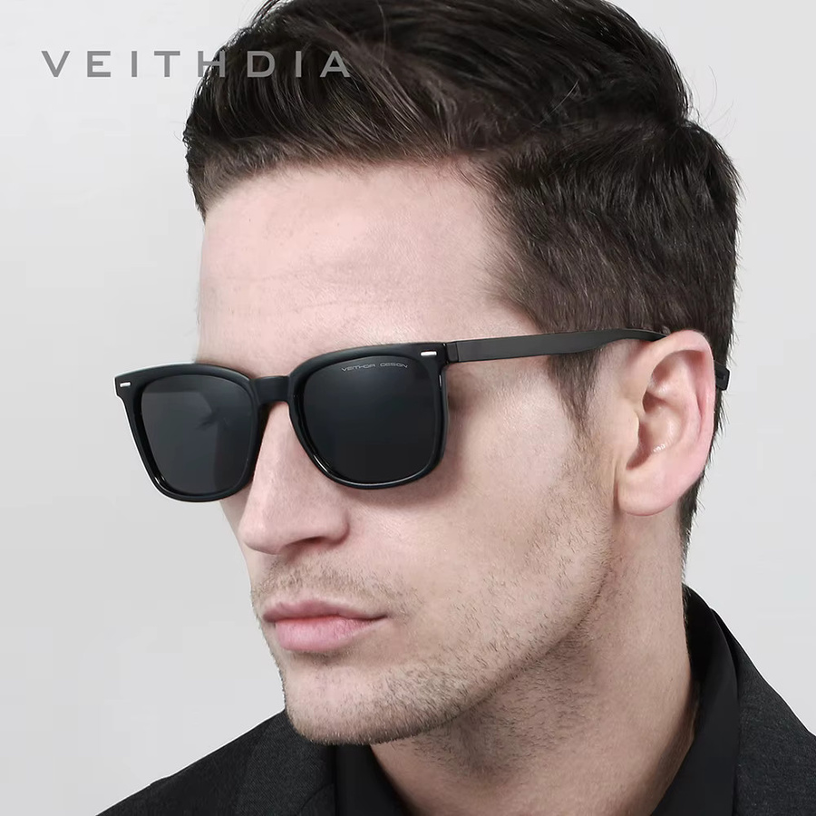 VEITHDIA FA07508 Sonnenbrille, Vollrand, Square, Kunststoff, Unisex, polarisiert - Bild 3
