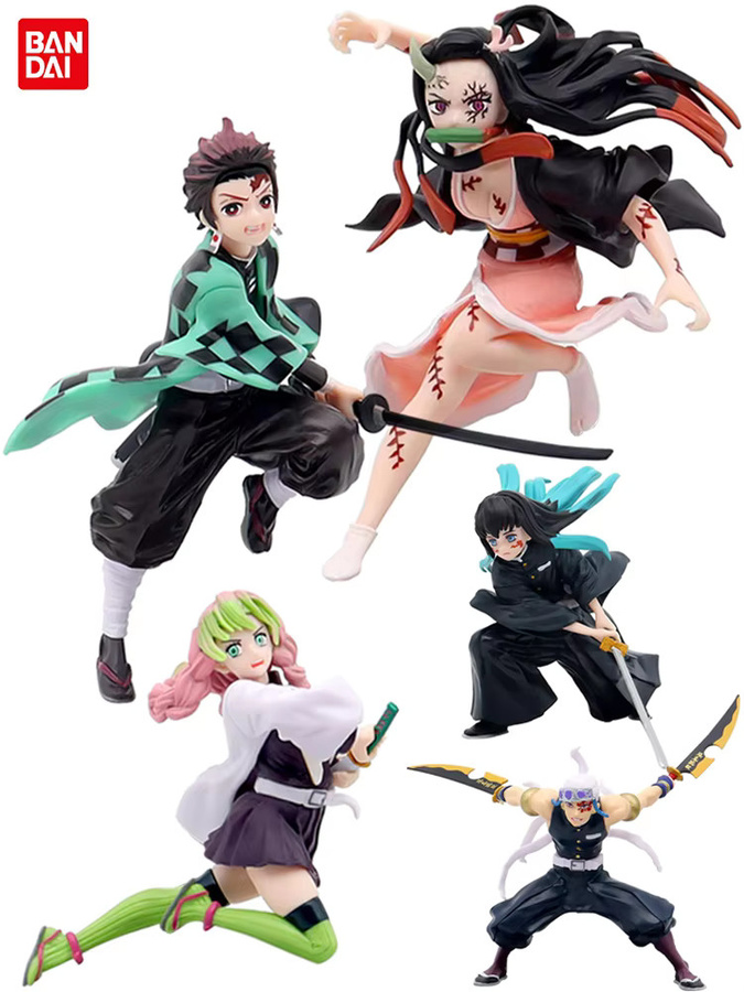 Bandai Demon Slayer, Actionfiguren-Set, Kamado Tanjirou Nezuko Agatsuma Zenitsu, Kunststoff - Bild 3