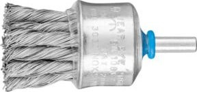 PFERD Pinselbürste PBG mit Kunststoffschutz, gezopft, Durchmesser: 30 mm, Schaft-Durchmesser: 6 mm, Edelstahl-Draht-Durchmesser: 0,35 mm, silber - Bild 1