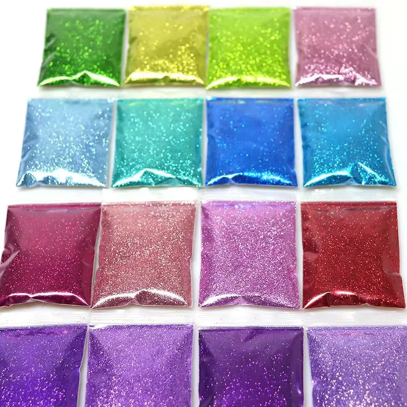 Goldfarbenes Glitzerpigment Pulver für Nageldekorationen, Autolack und Kunsthandwerk, 50 g - Bild 1