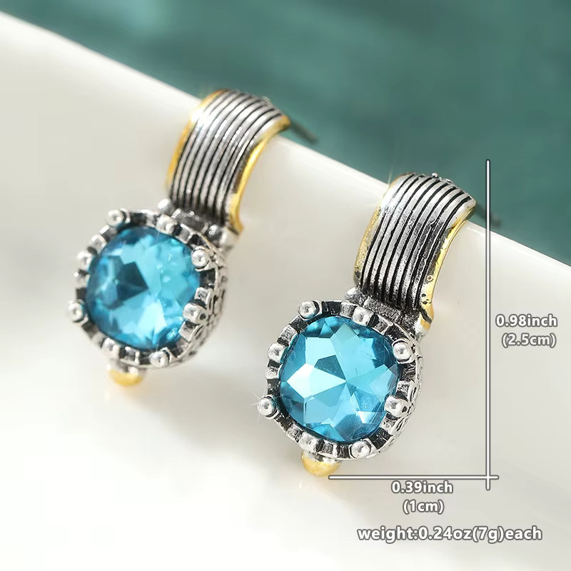 YoYo Ohrringe, Blau, Zirkonia, Damen - Bild 3