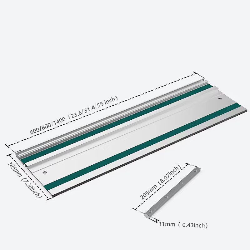 Makita Führungsschiene aus Aluminiumlegierung für elektrische Kreissägen, Farbe: Silber - Bild 3