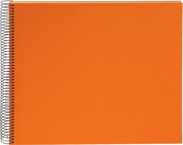 goldbuch Spiralalbum aus Leinen in Orange mit 40 weißen Seiten, B/H: 30 x 35 cm - Bild 1